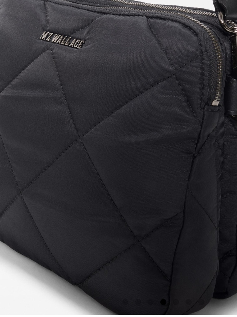 MZ Wallace Black Madison Quilted Crossbody Bag with Adjustable Strap - Picture 4 of 15